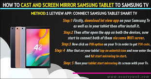How Do I Mirror Samsung Tablet To Samsung Tv Smart View And Letview A Savvy Web