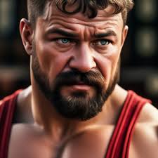 Russian hero Ivan Poddubny, aesthetically pleasing, beautiful, realistic,  …" — image created in Shedevrum