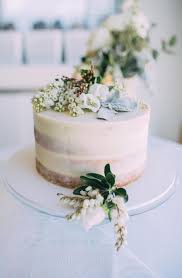 Small Yet Super Stylish Wedding In Australia Wedding Cake Greenery Wedding Cakes One Tier Simple Wedding Cake