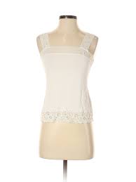 Details About Halogen Women White Tank Top Sm Petite