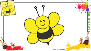 Do you sit down and take forever trying to make it look good but it still looks like a bee that has been shoved into a blender? How To Draw A Bee Easy Slowly Step By Step For Kids And Beginners Youtube