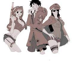 One Piece Straw Hat Pirates Nami Luffy Robin Personagens De Anime Luffy Robin