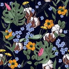 Check spelling or type a new query. Retro Wild Seamless Floral Pattern Vintage Background Blooming Realistic Isolated Flower Print Hand Drawn Vector Illustration Royalty Free Cliparts Vectors And Stock Illustration Image 124117376