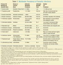 drug therapy for common parasitic infections within the