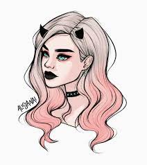 This is my 3rd halloween illustration video, and i hope you will enjo. How To Draw Hair Easy Easy Hair Drawings How To Draw Hair Cute Drawings