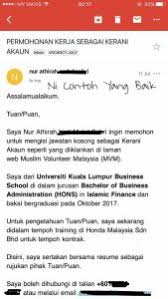 Contoh Permohonan Kerja Melalui Email Contoh My