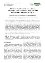 We did not find results for: Pdf Effects Of Yoga In Health And Aging A Knowledge Based Descriptive Study Of Health Educators In Universities Of Nigeria