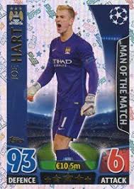 Topps Champions League Match Attax 15 16 Joe Hart Man Of The Match 2015 2016 Trading Card Mcfc Hart Match Attax Man Of The Match Champions League