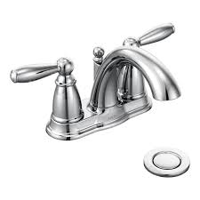 The main causes of leaks in the kitchen sink drain parts: Moen 6610 Chrome Brantford Double Handle Centerset Bathroom Faucet Pop Up Drain Assembly And Valve Included Faucetdirect Com