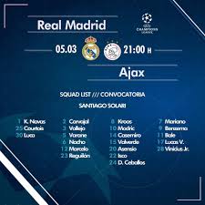 Lista E Lojtareve Te Ftuar Per Ndeshjen Real Madrid C F Offical Fan Page Albania Facebook