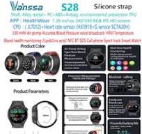 Battery 530mAh NFC BT Call Phone Wearble Reloj S28 Smartwatch air Pump  Accurate Blood Pressure Health Monitor Smart Watch S28