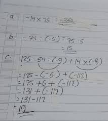 3 x 4 = 12. Tentukan Hasil Perkalian Dan Pembagian A 14 25 B 75 5 C 125 54 9 14 8 Brainly Co Id