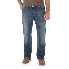 Wrangler Mens Retro Slim Fit Boot Cut Jeans