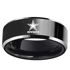 Dallas Cowboys Stainless Steel Band Ring Etsy In 2021 Dallas Cowboys Rings Stainless Steel Wedding Bands Football Rings