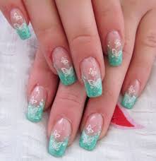 Metallic Mint Und Schmetterlinge Beautynails Forum De Franzosische Nageldesign Nageldesign Mint Farbenfrohe Nageldesigns