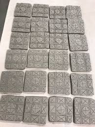 My Ceramic Quilt Is Taking Shape A Dozen More To Make Ceramic Tiles Ceramics Pottery