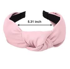 Amazon.com: PU Leather Knotted Headbands for Women Solid Stretchy Wide Top  Knot Hairbands Working Casual Party Dating Head Band (Pink) : Clothing,  Shoes & Jewelry