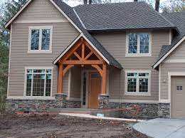 Timber Frame Entry Timber Frame Porch Brick Exterior House House Designs Exterior