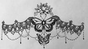 Olivia Fayne Tattoo Design Sternum Designs Lace Butterfly Tattoo Sternum Tattoo Butterfly Tattoo