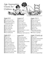 Chores By Age Age Appropriate Chores For Kids Age