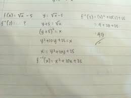 Invers fungsi kuadrat berbentuk kuadrat sempurna f(x)=x2+2cx+c2=(x+c)2 fungsi kuadrat yang berbentuk kuadrat sempurna adalah fungsi kuadrat yang memiliki akar kembar atau memiliki. Jika Fungsi F X Akar X 5 X Gt 0 Nilai F 1 2 Adalah Brainly Co Id