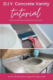 Another good to know, they keep old countertops out of landfills, which is good for the planet. Diy Vanity Makeover Using Concrete Overlay