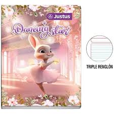 CUADERNO JUSTUS TRIPLE RENGLON SN/S