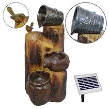 Solar Gartenbrunnen Brunnen Solarbrunnen Zierbrunnen Vogelbad Wasserfall Gartenleuchte Teichpumpe Springbrunn Gartenbrunnen Solarbrunnen Solarleuchten Garten