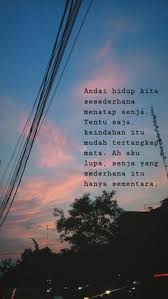 Kata Kata Senja Galau Singkat