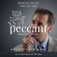 Peccant Is The Wordoftheday Language Merriamwebster Dictionary Languagelearning In 2020 Weird Words Uncommon Words English Vocabulary Words