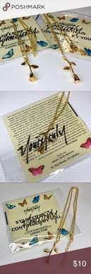 Phora Yours Truly Merch Gold Rose Necklace Rose Necklace Womens Jewelry Necklace Gold Plated Necklace