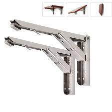 Stainless steel and polished, sturdy and durable, will not rust. 2pcs Folding Shelf Brackets Heavy Duty Stainless Steel Collapsible Shelf Bracket For Table Work Space Saving Diy Bracket Brackets Aliexpress