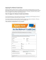 To see how it works and to apply for the carecredit credit card go to our apply now page. How To Apply For Walmart Pdf Guide