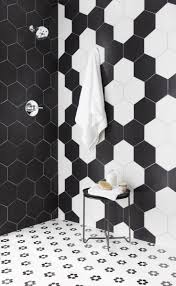 Cool And Unexpected Tile Combinations For The Kitchen And Bath In 2020 White Bathroom Tiles Black And White Tiles White Tile Floor