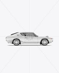 Retro Sport Car Mockup Side View In Free Mockups On Yellow Images Object Mockups Mockup Free Psd Retro Sport Free Mockup