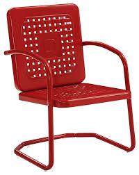 Bates Single Chairs Set Of 2 Red Contemporary Outdoor Dining Chairs By Furniture Doma In 2020 Steel Chair Metal Patio Chairs Contemporary Outdoor Dining Chairs