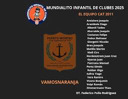 Mundialito Infantil de Clubes 2025》 Se juega una nueva edición del  Mundialito de Roca y los Naranja cat. 2011 vuelven a participar del  certamen. Jugarán por la clasificación para competir en Roca