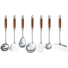 Pictures of kitchen tools and utensils. Sale Stainless Steel 304 Wooden Handle Kitchenware Tools Utensils Set