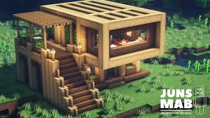 Minecraft treehouses are as nostalgic (think sunny summer afternoons in the park or hiding from your pesky older siblings in your own backyard) as they are. Minecraft How To Build A Wooden House Easy Survival House Tutorial 123 Video Dailymotion