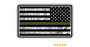 It does the job for us, too. 1 12 Thin Green Line Black White American Flag Decal Usa Military Sticker R
