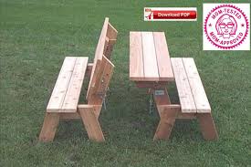 Folding Picnic Table Plan Folding Bench Plan Combo Picnic Etsy Folding Picnic Table Plans Picnic Table Plans Folding Picnic Table