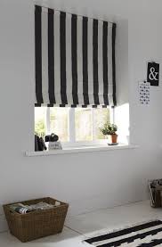 Product title chicology cordless bamboo roman shades, fox, 23 x 6. Black And White Monochrome Striped Home Office Roman Blinds With Fabric From Romo Made By The Apollo Blinds You Choo Bedroom Blinds Cheap Blinds Blinds Design