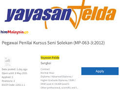 4 march 2011 felda holdings bhd have vacancies and are open to all malaysian. Jawatan Kosong Di Yayasan Felda Tcer My
