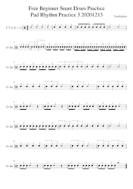 Free free drums sheet music sheet music pieces to download from 8notes.com. Free Beginner Snare Drum Practice Pad Rhythm Practice 3 20201213 Yoshitarkus Sheet Music For Drum Group Solo Musescore Com