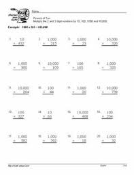 Math Worksheets Teach Your Kids To Multiply 2 And 3 Digit Numbers By Powers Of 10 Powers Of 10 Multiplication Worksheets Math Worksheets