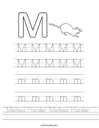 Melissa Harder Melissa Harder Worksheet Writing Practice Worksheets Writing Practice Practices Worksheets