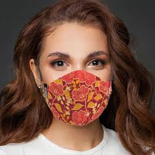 Mască Red Autumn Bloom