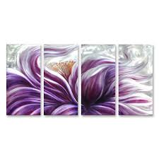 Metal Wall Art 211 Metal Flower Wall Decor Flower Wall Decor Purple Wall Decor