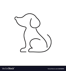 Black Dog Thin Line Icon Royalty Free Vector Image Aff Thin Line Black Dog Ad Line Art Drawings Dog Line Art Wire Art