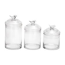 We did not find results for: Woodland Imports 3 Piece Bertillon Lucid Birdie Jar Set Clear Glass Jars Glass Jars Jar
